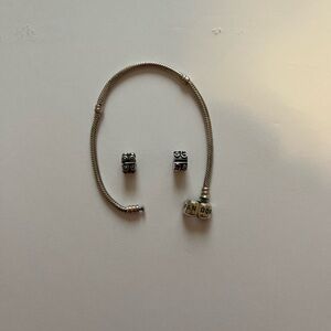 Pandora Silver Bracelet with Charms
